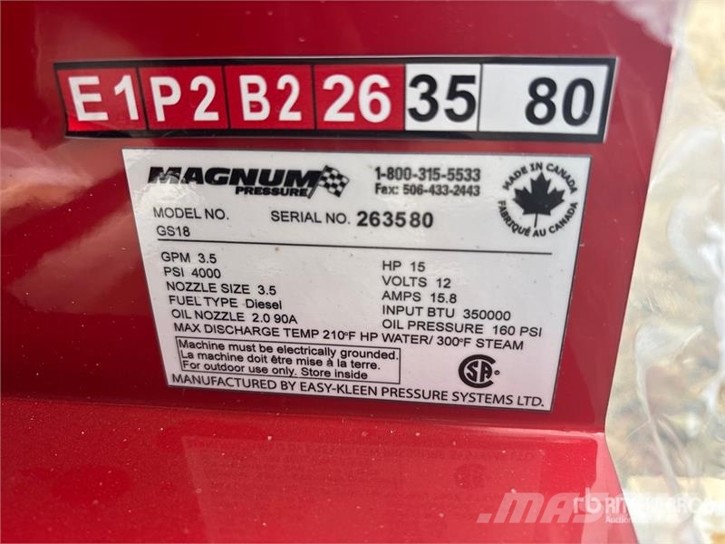 Easy-Kleen Magnum Gold Pressure Washer (Unused) Máquinas ligeiras de lavagem a pressão