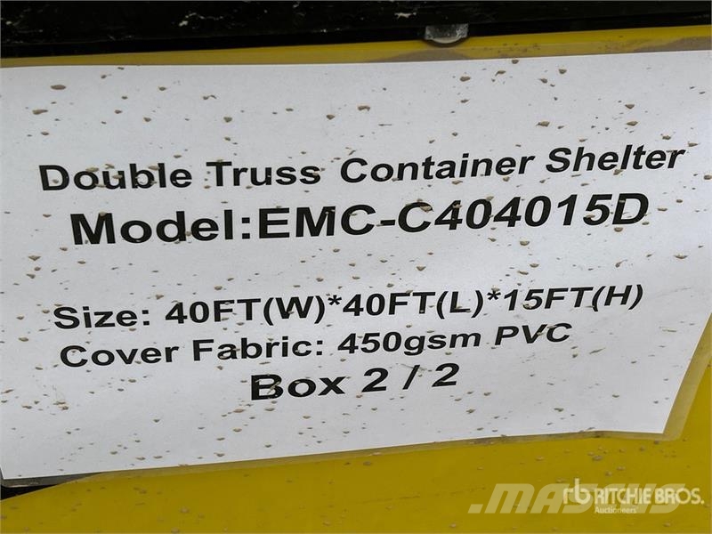 EMC C404015D 40 ft x 40 ft x 15ft. Double Truss Contai Other trailers