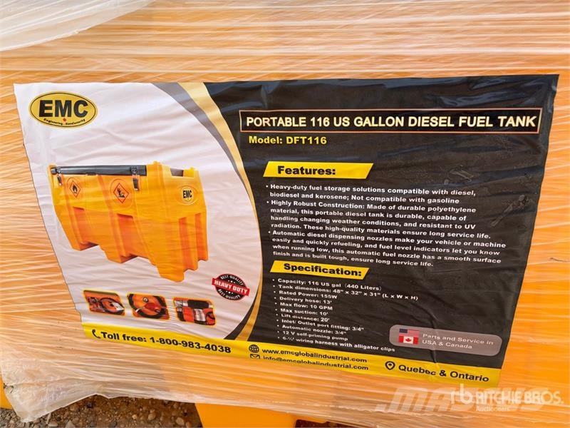 EMC DFT116 116 gal Fuel Tank (Unused) Drivstoff og additiv tanker