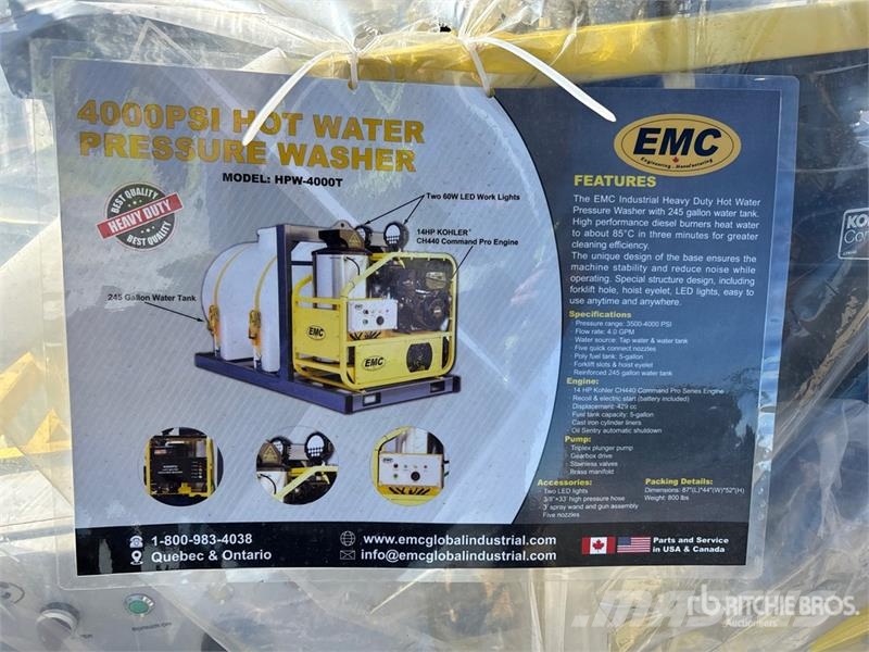 EMC HPW-4000T Hot Water Pressure Washer (Unused) Korkeapainepesurit