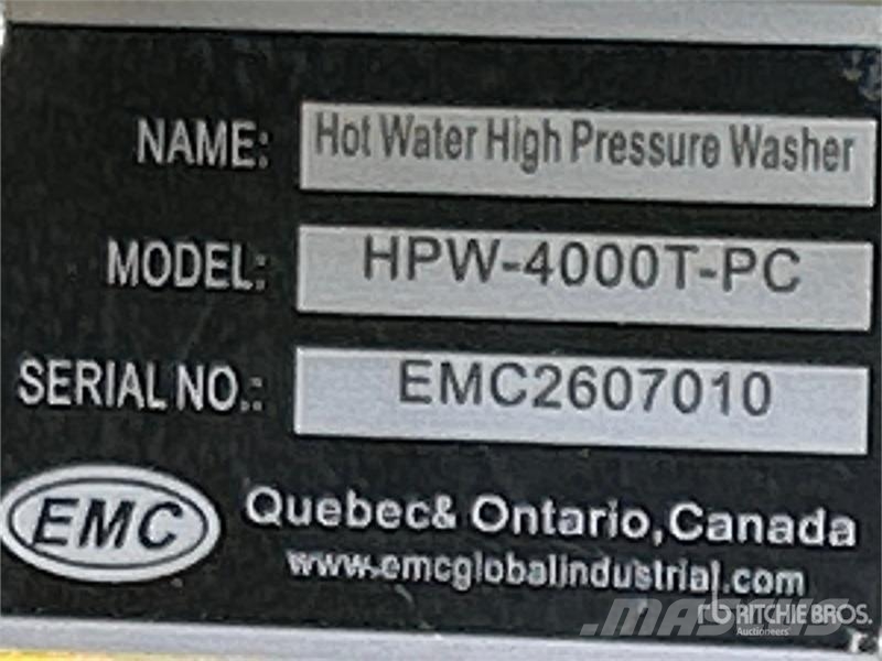 EMC HPW-4000T-PC Pressure Washer (Unused) Мойки низкого давления