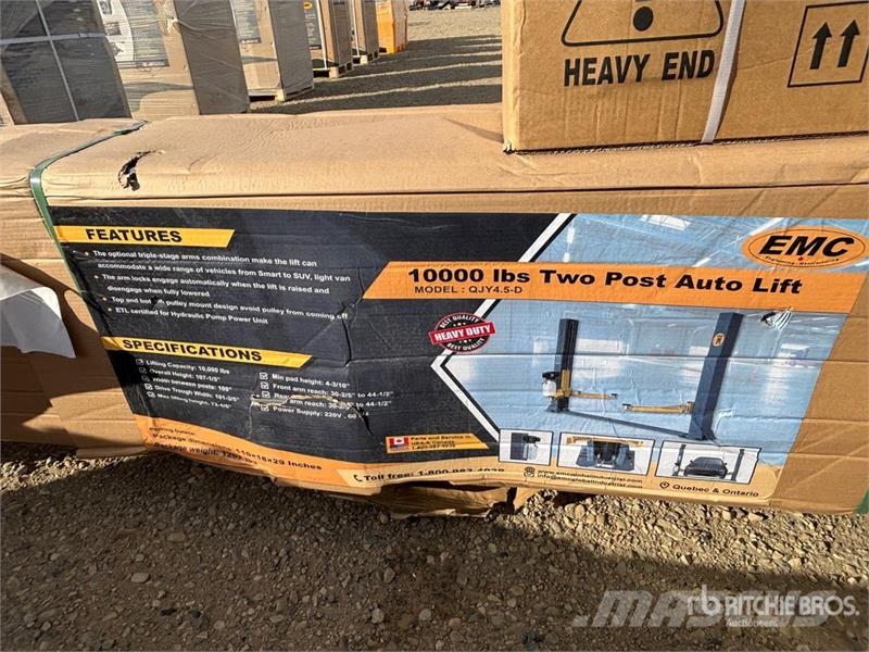 EMC QJY4.5D 10000 lb Two Post Car Auto Lift (Unused) 其他組件