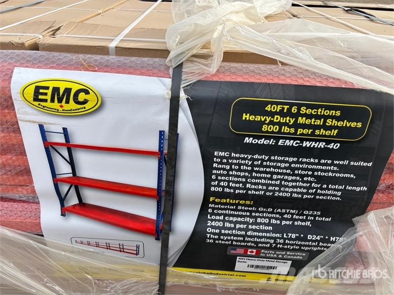 EMC WHR-40 40 ft 6 Section Heavy Duty Storage Rack (Un 其他組件