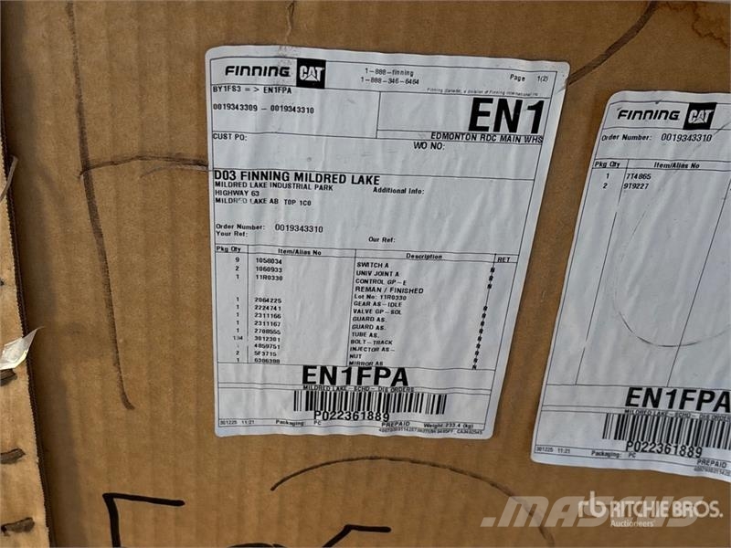 Equipment Parts Andre komponenter
