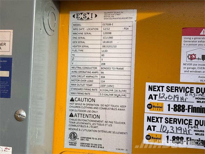 ESI ES700B-E Inderect 700-900 BTU Space Heater Equipos de fundido