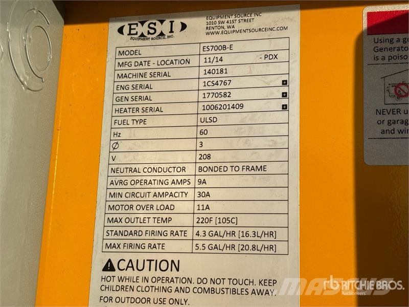 ESI ES700B-E Space Heater Kühl- und Heizsysteme