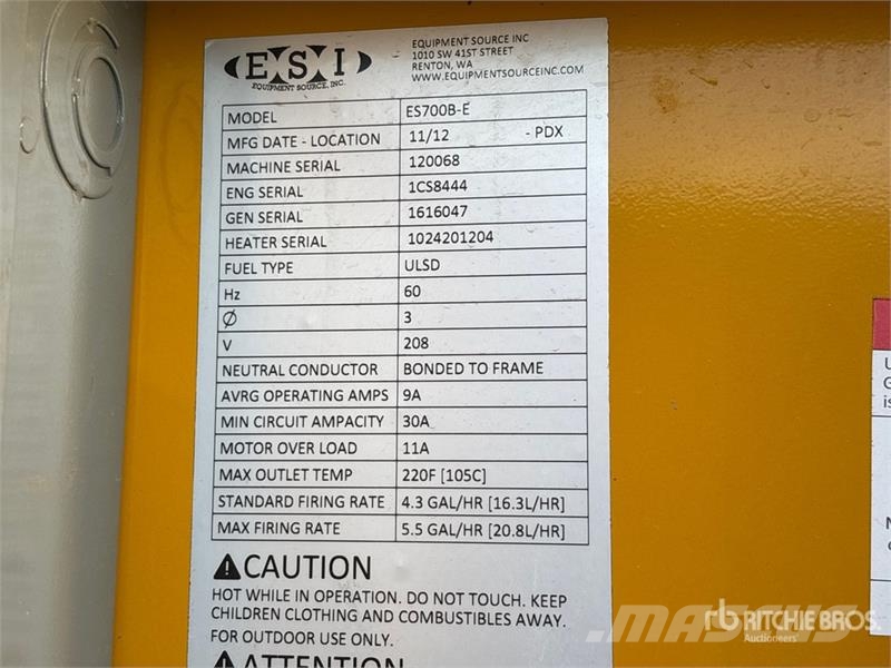ESI ES700B-E Space Heater Kühl- und Heizsysteme