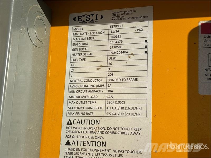 ESI ES700B-E Space Heater Kühl- und Heizsysteme