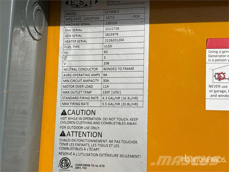 ESI ES700B-E Space Heater Kühl- und Heizsysteme