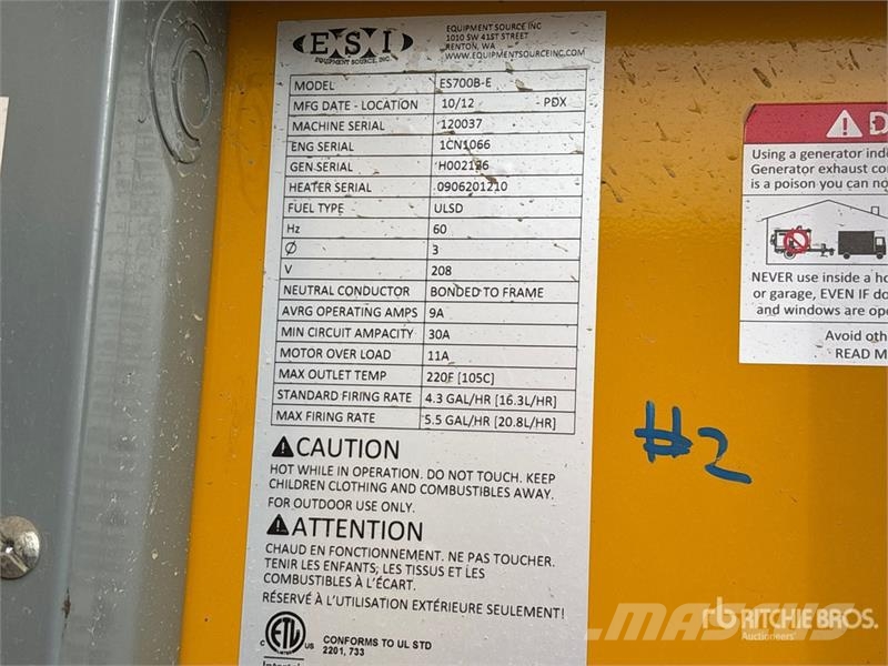 ESI ES700B-E Space Heater Equipos de fundido