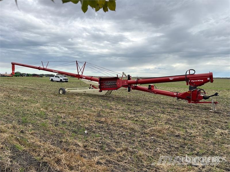 Farm King Y1385TMR 13 in x 85 ft Telescopic Swing Grain Auge Transportbanden en Rollenbanen