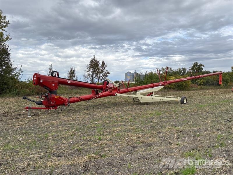 Farm King Y1385TMR 13 in x 85 ft Telescopic Swing Grain Auge Transportbanden en Rollenbanen