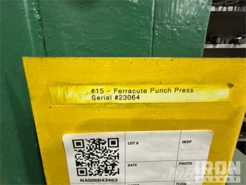 Ferracute P23 40 Ton Punch Press Kiti naudoti statybos komponentai