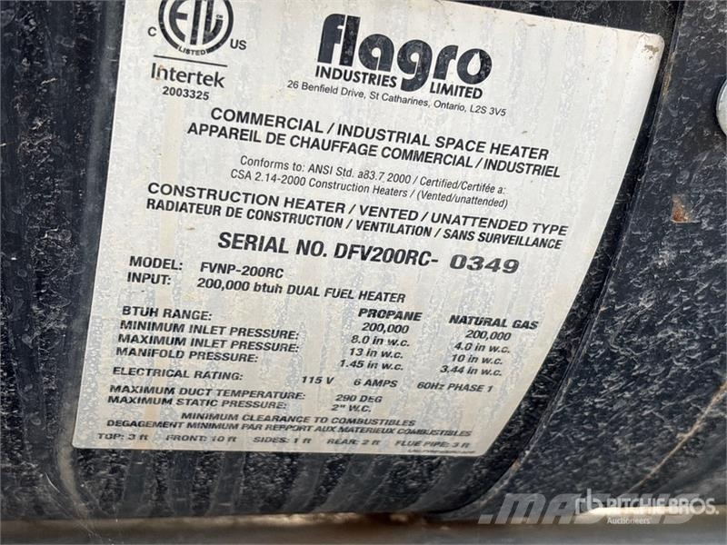 Flagro FVNP-200RC 200000 BTU Space Heater Lämmitys- ja sulatuslaitteet