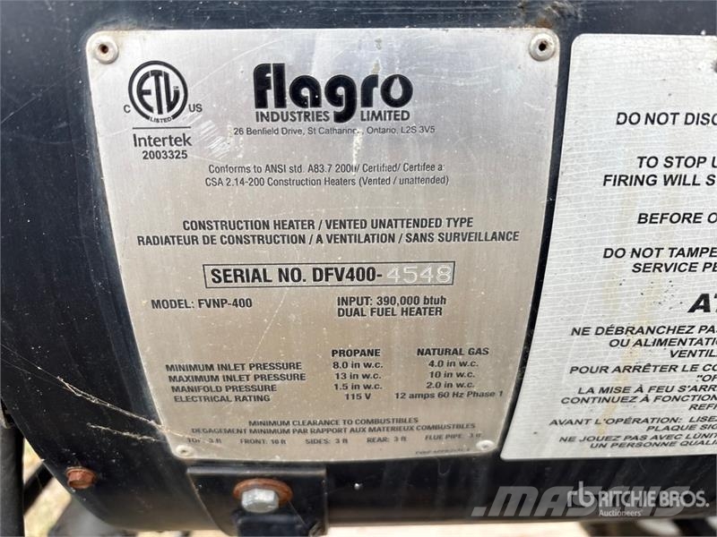 Flagro FVNP400 Verhittings en ontdooi apparatuur