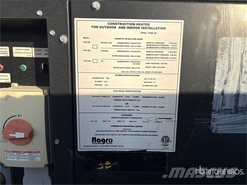 Flagro FVNP750 Kühl- und Heizsysteme