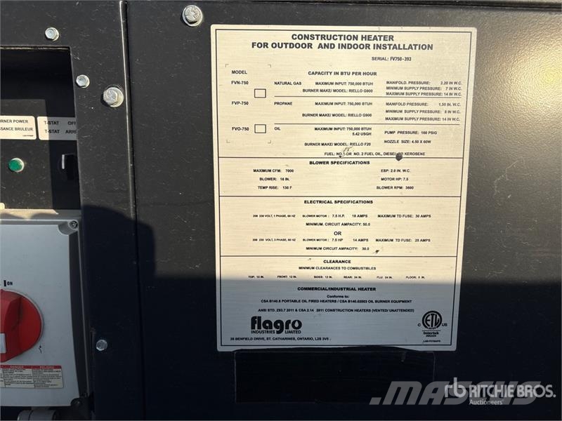 Flagro FVNP750 Kühl- und Heizsysteme