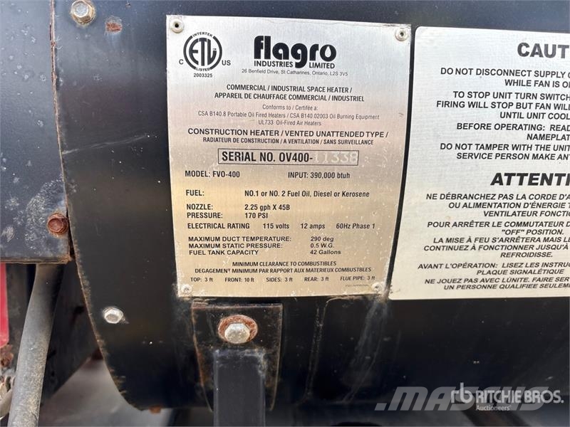 Flagro FVO-400 Kühl- und Heizsysteme