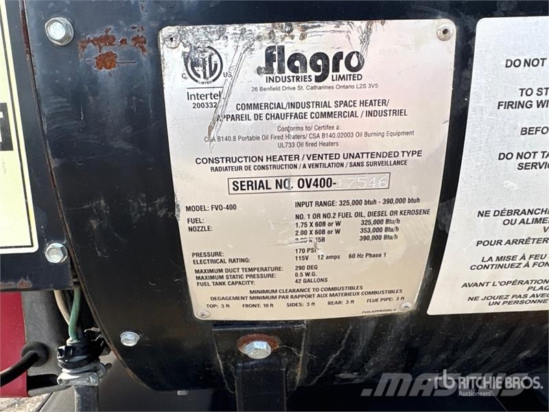 Flagro FVO-400 Sildīšanas un atkausēšanas iekārtas
