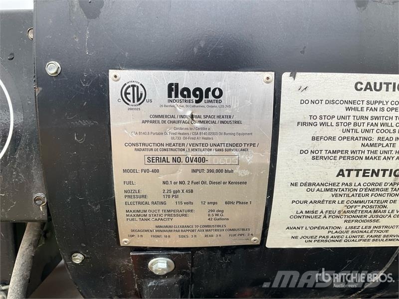 Flagro FVO-400 Ogrevalna in odtajevalna oprema