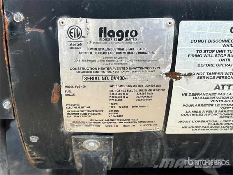 Flagro FVO-400 Equipo para calentado y descongelación