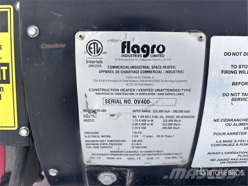 Flagro FVO-400 Sildīšanas un atkausēšanas iekārtas