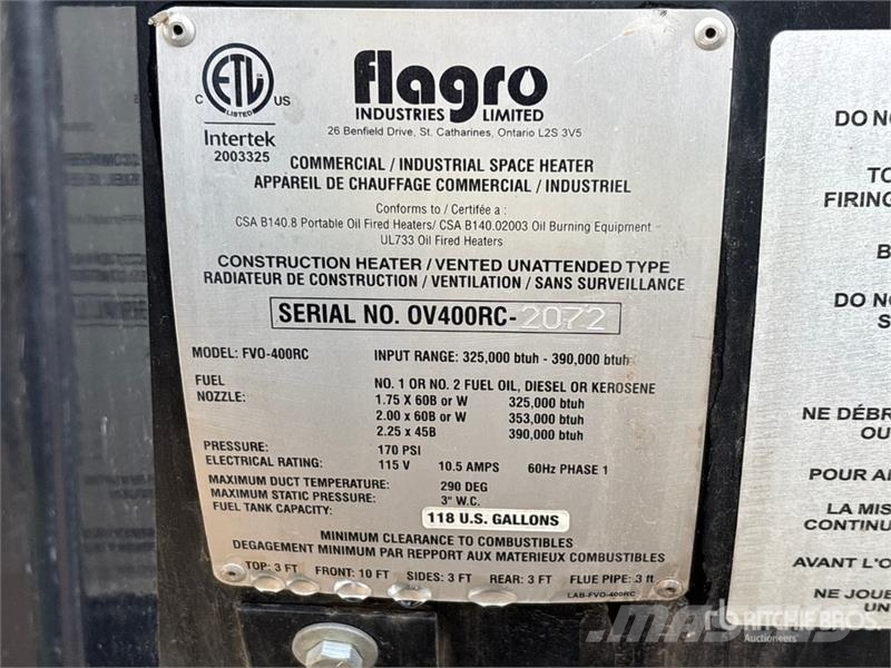 Flagro FVO-400RC 390000 BTU Space Heater Εξοπλισμός θέρμανσης και ξεπαγώματος
