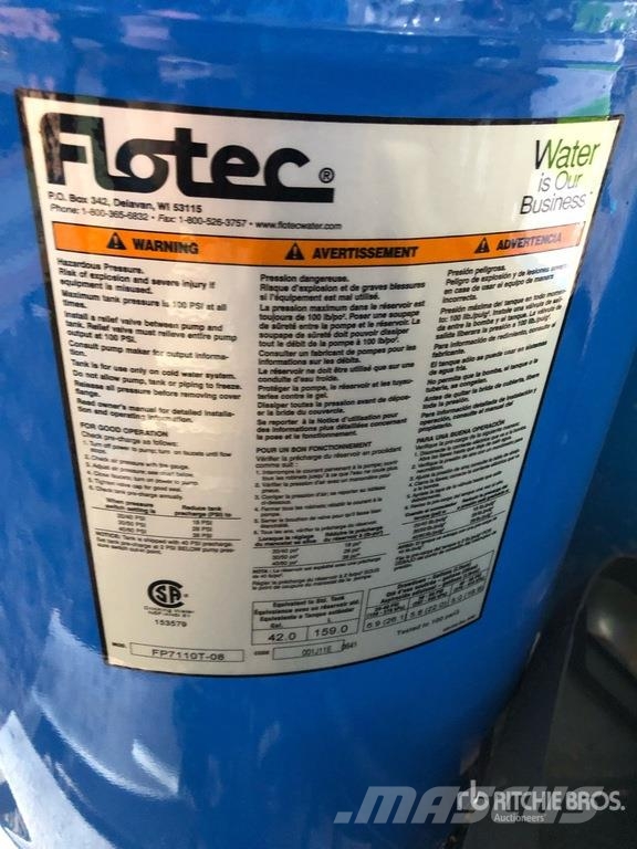  Flotec Pressure Water Tank Depósitos de combustible y aditivos