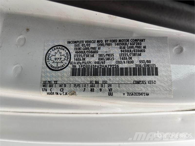 Ford Econoline E-450 4x2 Van Truck Camion Fourgon