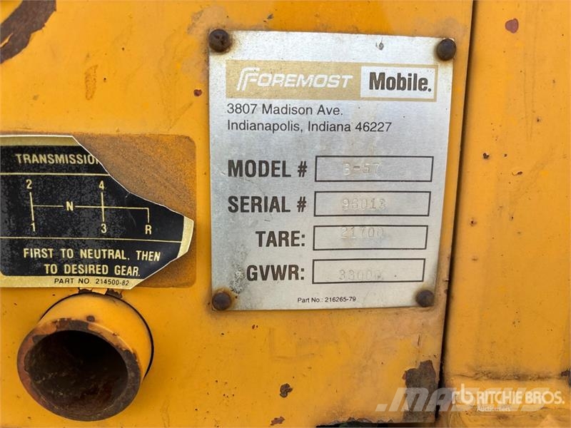 Foremost B57 Mobile on Volvo White 4x2 Drill Truc Camiões de sonda de perfuração móvel