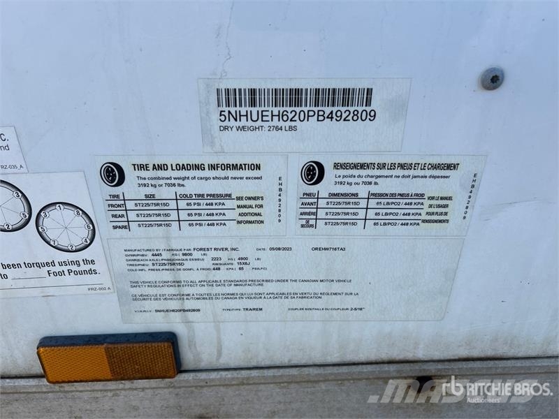 Forest River EHW 716TA3 16 ft T/A V-Nosed Enclosed Trailer Box body trailers
