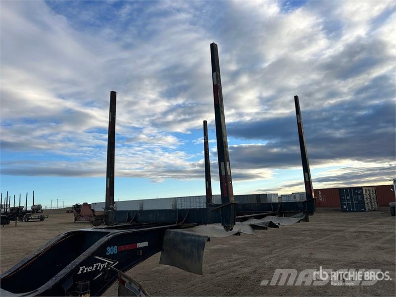 Freflyt 53 ft Tri/A Hayrack Log Trailer 木材拖车