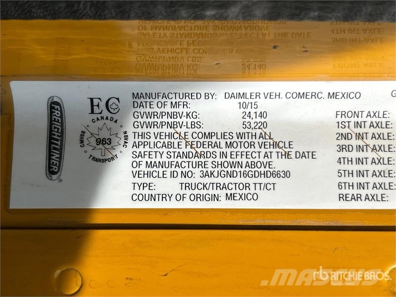 Freightliner 122SD 6x4 T/A Sleeper Truck Tractor Trekkers