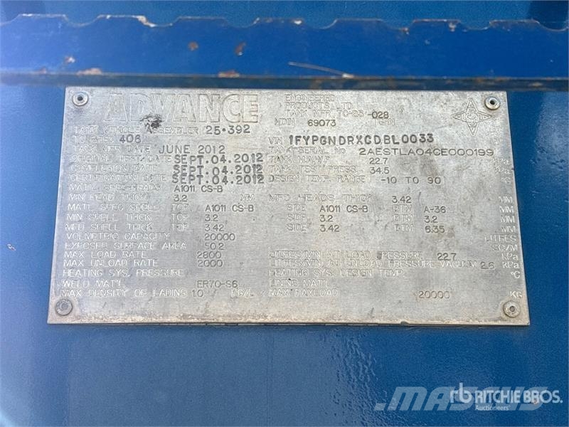 Freightliner Coronado 122 8x6 Water Truck (Inoperable) Autocisterne