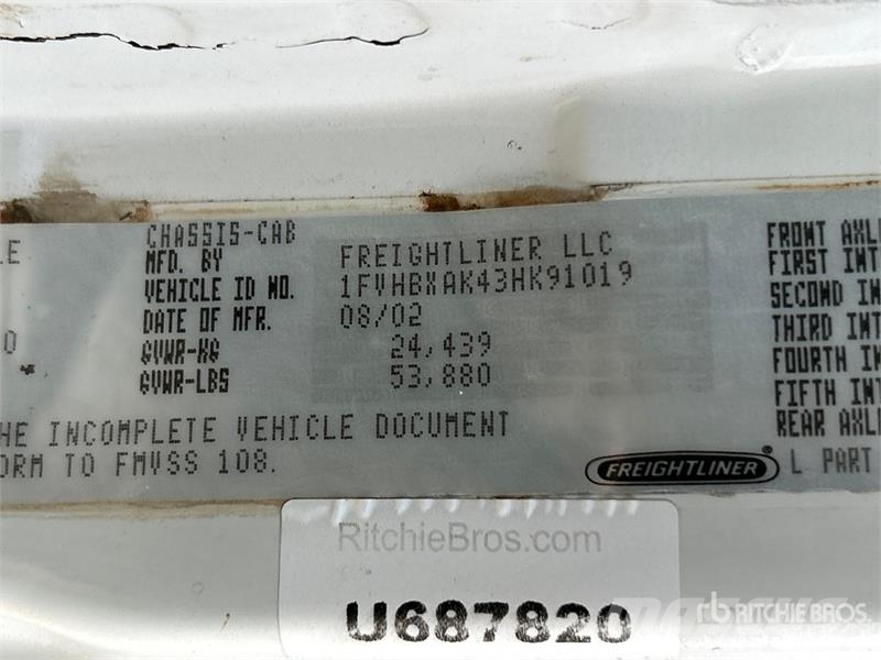 Freightliner FL80 4000 gal 6x4 Water Truck Su tankerleri
