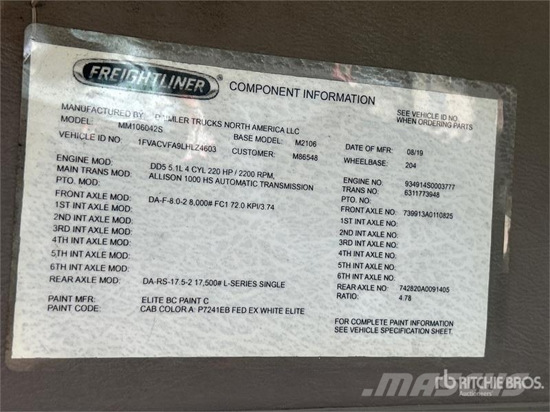 Freightliner M2 106 4x2 Rollback Truck Hinausautot