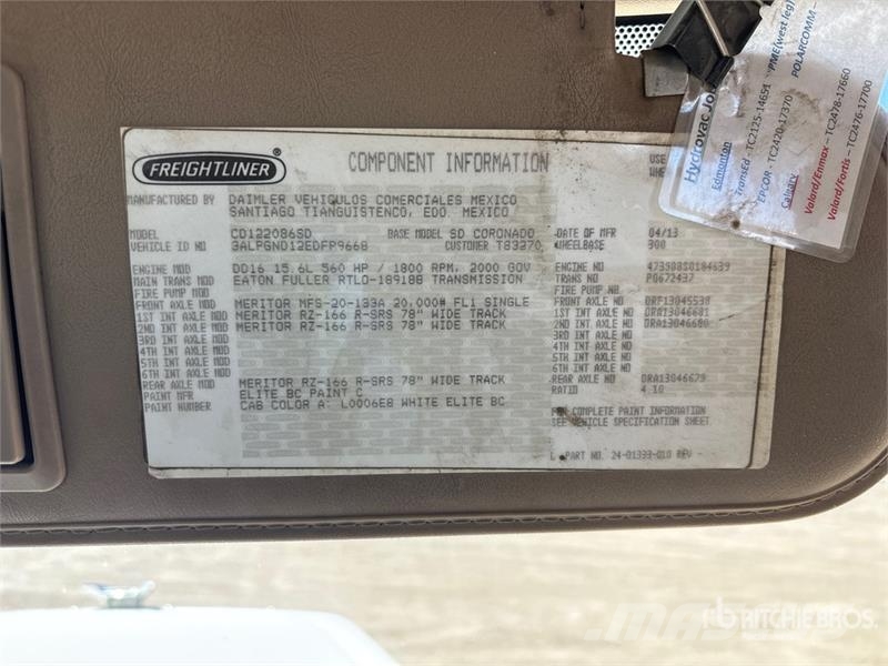 Freightliner on Freightliner Coronado 122 8x6 Vacuum Excavator Αποφρακτικά οχήματα
