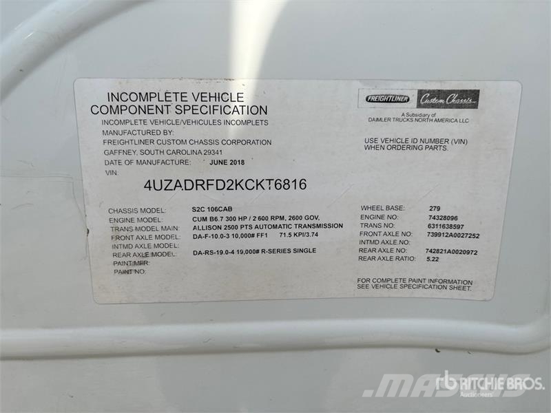 Freightliner S2C 106 4x2 Bus Minibusse