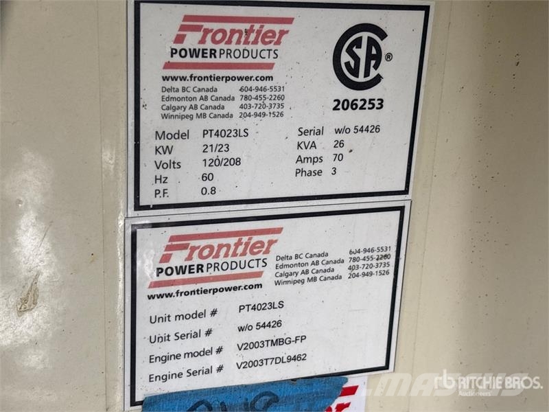 Frontier PT4023LS 23 kW Light Tower Generadores de luz