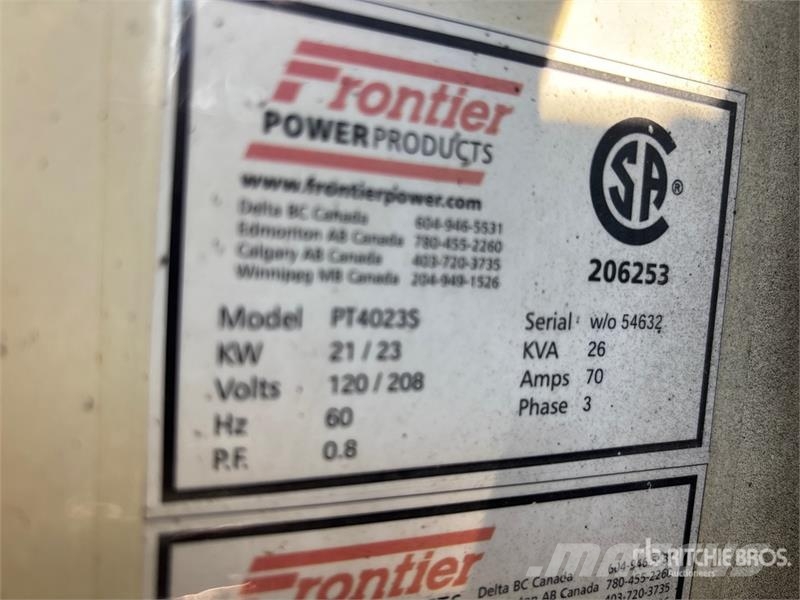 Frontier PT4023S 21 kW Skid Mounted Light Tower Fénytornyok