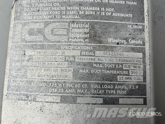 Frost Fighter Fighter OHV350II 320000 BTU Space Heater Sildīšanas un atkausēšanas iekārtas
