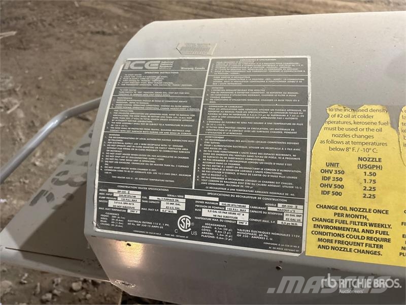 Frost Fighter Fighter 350000 BTU Space Heater Verhittings en ontdooi apparatuur