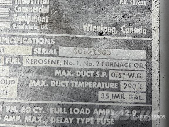 Frost Fighter Fighter OHV350II 320000 BTU Space Heater Sildīšanas un atkausēšanas iekārtas