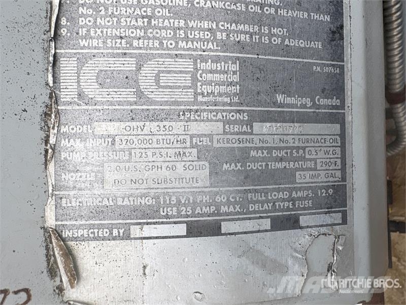 Frost Fighter Fighter OHV350II 320000 BTU Space Heater Kütte- ja sulatusseadmed