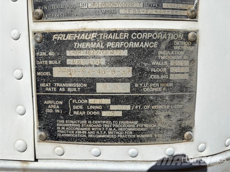 Fruehauf 46 ft x 102 in T/A Tool Crib Van Trailer Прицепы-фургоны