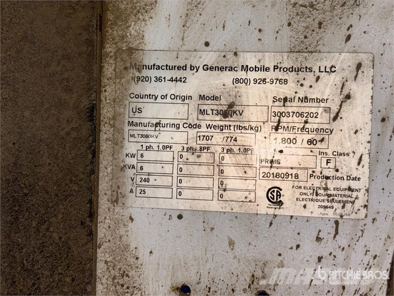 Generac MLT3060KV 6 kW Light Tower (Inoperable) Πύργοι προβολέων