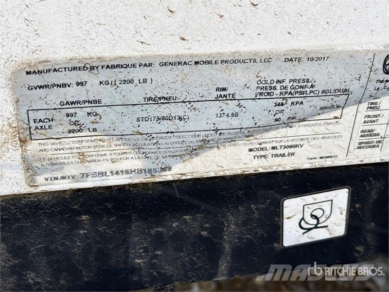 Generac MLT3060KV 6 kW Light Tower (Inoperable) Πύργοι προβολέων