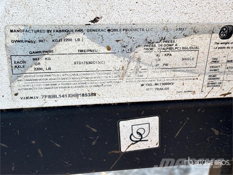 Generac MLT3060KV 6 kW Light Tower (Inoperable) Lichtmasten