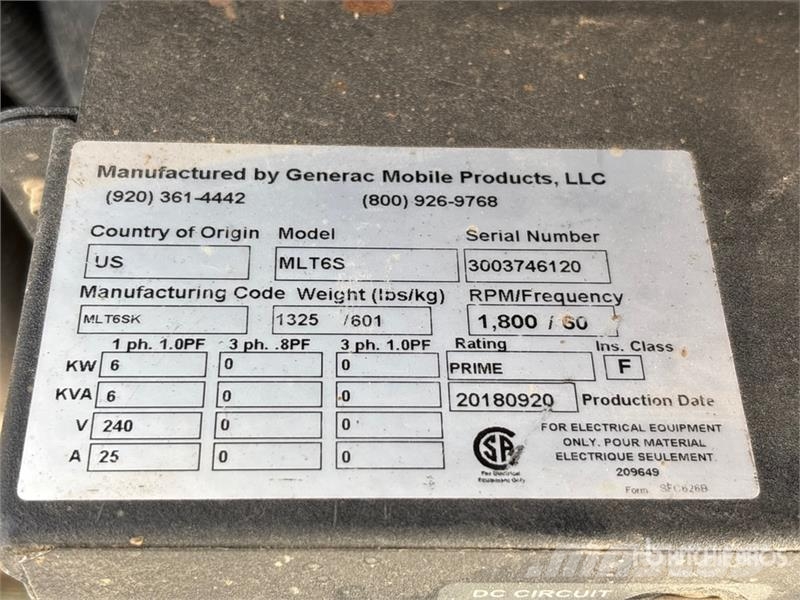 Generac MLT6S Πύργοι προβολέων