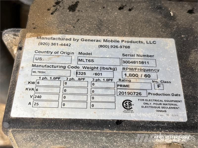 Generac MLT6S 조명타워